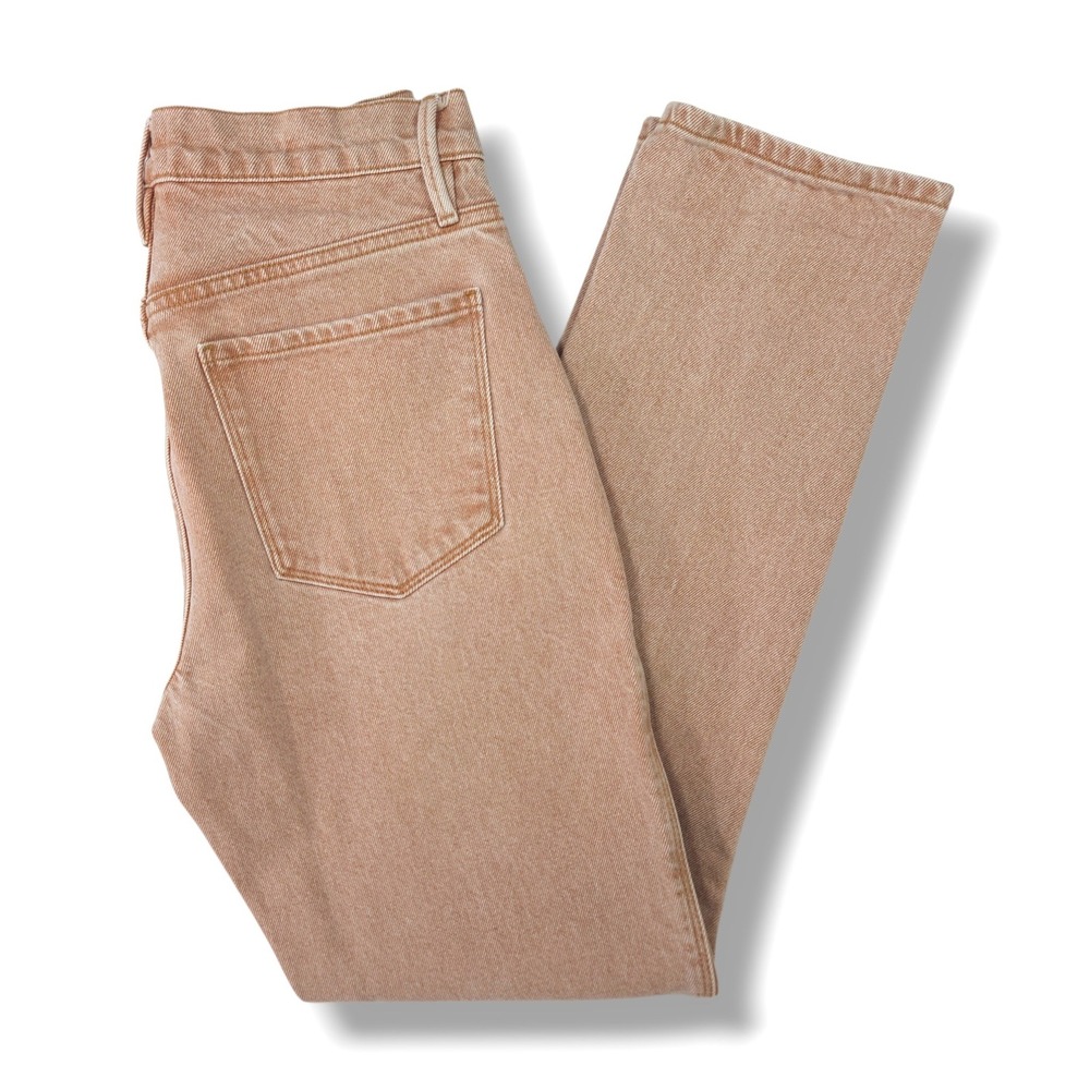 Frame‎ Le Sylvie Slender Straight High Rise Ankle Jeans Sand Brown Stretch 26
